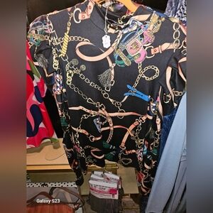 Chain Print Women's Blouse